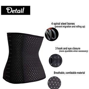 Mesh waist trainer cinching corset